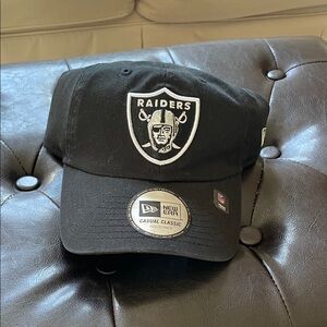 New Era Black Raiders Hat